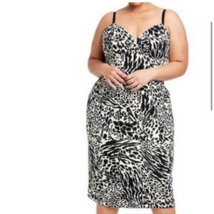 Sergio Hudson x Target Women's Animal Print Bustier Midi Dress (L)
